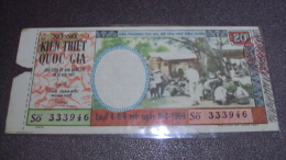 South Vietnam Lottery (20$)  Issued In 1969 - Daily Lives - Vietnam