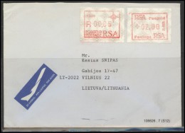 SOUTH AFRICA Envelope Brief Postal History Air Mail ZA 029 ATM Automatic Stamps - Briefe U. Dokumente