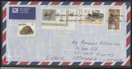 SOUTH AFRICA Envelope Brief Postal History Air Mail ZA 031 Turtle Fauna Transportation National Costume Olympic Games - Cartas & Documentos