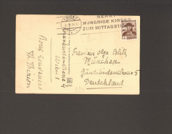 Österreich Wien1935 Stempel:Nehmt Hungrige Kinder Z.Mittagstisch Auf AK Stephansturm Wien M.12 Gr.Trachten 2 Bilder - Franking Machines (EMA)