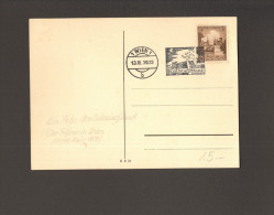 Österreich Wien 1939 1 Jahr Großdeutschland Auf Briefmarke DR Mi.Nr.665 Auf Blanko-Karte - Frankeermachines (EMA)