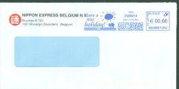 2014 VENSTER ENVELOPPE VAN NIPPON EXPRESS MET BLAUWE MACHINE AFSTEMPELING - HAVE A NICE HOLIDAY -  1830 00011179-35A BB - 2000-2019