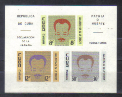 Cuba Mi Bl 19 Jose Marti  Sheet 1961 MNH - Blocs-feuillets