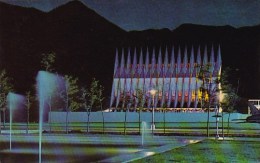 Cadet Chapel At Night U S Air Force Academy Colorado Springs Colorado - Colorado Springs