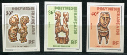 POLYNESIE - N° 227 A 229 ( TIKIS EN POLYNÉSIE ) NON DENTELÉ - ** - LUXE - Imperforates, Proofs & Errors