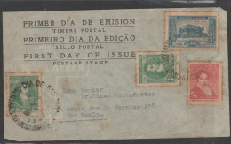 O) 1945 ARGENTINA, BERNARDINO RIVADAVIA, MAUSOLEO, COVER TO SAO PAULO, XF - Luchtpost