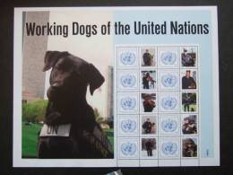 UNITED NATIONS NEW YORK 2011  EVENT SHEET WORKING DOGS     MNH **  (GROEN102-02-1140) - Blocchi & Foglietti