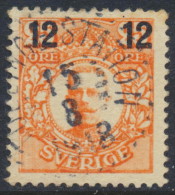 Sweden Suède Sverige: Facit 100, 12/25ö Orange Provisional, TULLINGE STATION Cancel (DCSV00081) - 1910-1920 Gustaf V