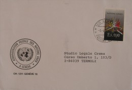 Isolated NATIONS UNIES 1987 ONU UN 1992 Cover Letter Used Geneve - Brieven En Documenten