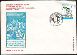 Yugoslavia 1986, Illustrated Cover "Philatelic Exibition In Zagreb 1986" W./ Special Postmark "Zagreb", Ref.bbzg - Lettres & Documents