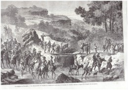Mexique Mexico Detachement De Lanciers Infanterie  Vers Puebla  EXPEDITION   ... Gravure  D Epoque  1863 - México