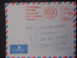 Turquie Lettre De 1989 Pour Strasbourg - Covers & Documents