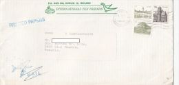 STAMPS ON COVER, NICE FRANKING, ARCHITECTURE, 1990, IRELAND - Lettres & Documents