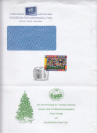 STAMPS ON CHRISTMAS SPECIAL COVER, NICE FRANKING, CHILDRENS, 1999, UN- VIENNA - Lettres & Documents