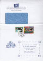 STAMPS ON COVER, NICE FRANKING, WHALE, CHILDRENS, 2000, UN- VIENNA - Covers & Documents