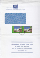 STAMPS ON COVER, NICE FRANKING, GAUDI HOUSE, 2000, UN- VIENNA - Covers & Documents