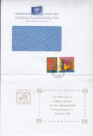 STAMPS ON COVER, NICE FRANKING, PAINTINGS, 2001, UN- VIENNA - Lettres & Documents