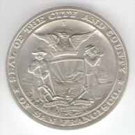 U.S.A. SILVER MEDAL - SAN FRANCISCO CABLE CAR CENTTENNIAL (1873 / 1973) U.S. Mint ISSUED - Profesionales/De Sociedad