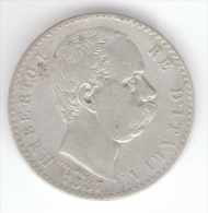 ITALIA 2 LIRE 1887 UMBERTO I AG SILVER - 1878-1900 : Umberto I.