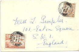 Brief  Barbados - London            1949 - Barbades (...-1966)