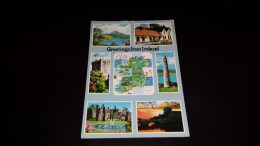 C-9525 CARTOLINA GREETINGS FROM IRELAND - VARIE VEDUTE - CASTELLI PANORAMA MONUMENTI - Andere & Zonder Classificatie