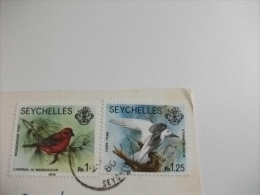 STORIA POSTALE FRANCOBOLLO COMMEMORATIVO  Seychelles Beau Vallon Beach Pin Up Seduta Sulla Spiaggia - Seychelles