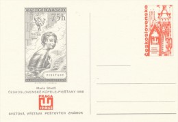 I6463 - Czechoslovakia / Postal Stationery (1968) Praga 1968; Mario Stretti - Stamps "Czechoslovak Spa - Piestany" - Kuurwezen