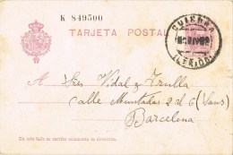 9513. Entero Postal GUISONA (Lerida) 1931. Alfonso XIII - 1931-....