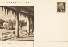 I6473 - Czechoslovakia / Postal Stationery (1947) Promotional (07) Frantiskovy Lazne: Spa Center - Colonnade - Légumes