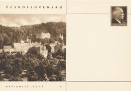 I6474 - Czechoslovakia / Postal Stationery (1947) Promotional (08) Marianske Lazne: Spa Center - Park, Bathhouses - Hydrotherapy