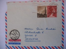 Egypte Lettre Du Caire 1959 Pour Zurich - Brieven En Documenten