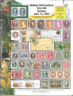 Nutmeg US Stamps Auction # 62,April 2003,Used In Good Condition - Auktionskataloge