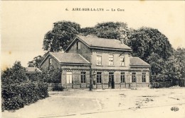 CPA -  AIRE-SUR-LA-LYS. La Gare - 2 Scans - Aire Sur La Lys