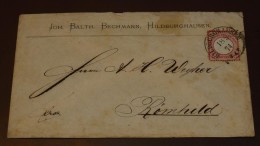 Deutsches Reich Brief Brustschild 3 Kreuzer Hildburghausen #cover2531 - Storia Postale