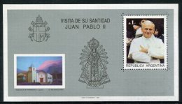 Argentina 1987 Pope John Paul II Visit Argentina, Perf. Sheet, MNH S.142 - Nuevos