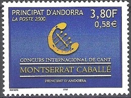 Andorre Français 2000 Yvert 527 Neuf ** Cote (2015) 2.50 Euro Concours De Chant Montserrat Caballé - Neufs