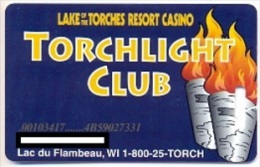 Lake Of The Torches Resort Casino, Lac Du Flambeau, WI,  U.S.A. Older Used Slot Or Member´s Card, Lakeoftorches-1 - Casino Cards
