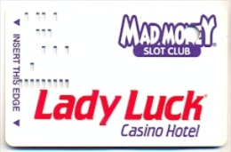 Lady Luck Casino, U.S.A., Older Used Slot  Or Member Card, Ladyluck-2 - Casino Cards