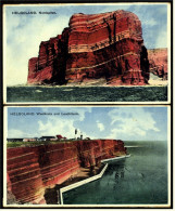 2 X Helgoland  -  Westküste Und Leuchtturm  /  Nordspitze  -  Ansichtskarten Ca. 1925    (3362) - Helgoland