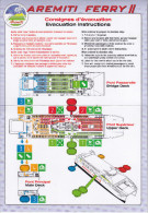 Polynésie / Tahiti / Bateau De Transport De Passagers "Aremiti Ferry 2" / Consignes De Sécurité / Safety Card - Altri & Non Classificati