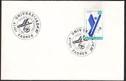 Yugoslavia 1987, Card W./ Special Postmark "Universiade In Zagreb 1987 - Visiting Secretary", Ref.bbzg - Briefe U. Dokumente