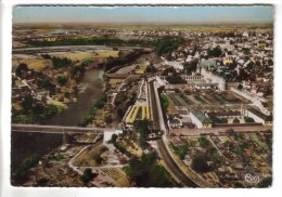 CPSM THOUARS (Deux Sèvres) - Vue Générale Aérienne Le Thouet Le Chateau - Thouars