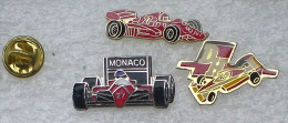 3 PIN'S AUTOMOBILE F1 JOURNAL DERNIERE HEURE MONACO ....       RRR    037 - F1