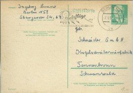 ALEMANIA DDR ENTERO POSTAL 1957N MAT BERLIN SOL - Autres & Non Classés