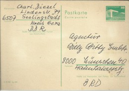 ALEMANIA DDR ENTERO POSTAL PALACIO REPUBLICA - Otros & Sin Clasificación