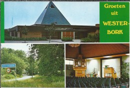 NL.- Westerbork - Groeten Uit Westerbork. Nederlands Hervormde Kerk De Voorhof. En Interieur. 2 Scans - Andere & Zonder Classificatie