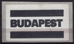 POSTAL PACKET Post PARCEL - Label BUDAPEST - Self Adhesive Vignette Label - 1980's Hungary Ungarn Hongrie - MNH - Paquetes Postales