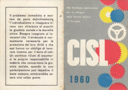 T56 - Tessera CISL  1960 Palermo - Andere & Zonder Classificatie