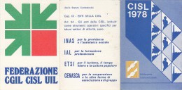 T65 - Tessera CISL  1978  Palermo - Other & Unclassified