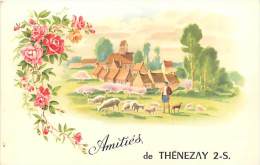 Dept Div - Deux Sevres  - N 299 - Thenezay - Amities De Thezenay - 2-s - Carte Bon Etat - - Thenezay